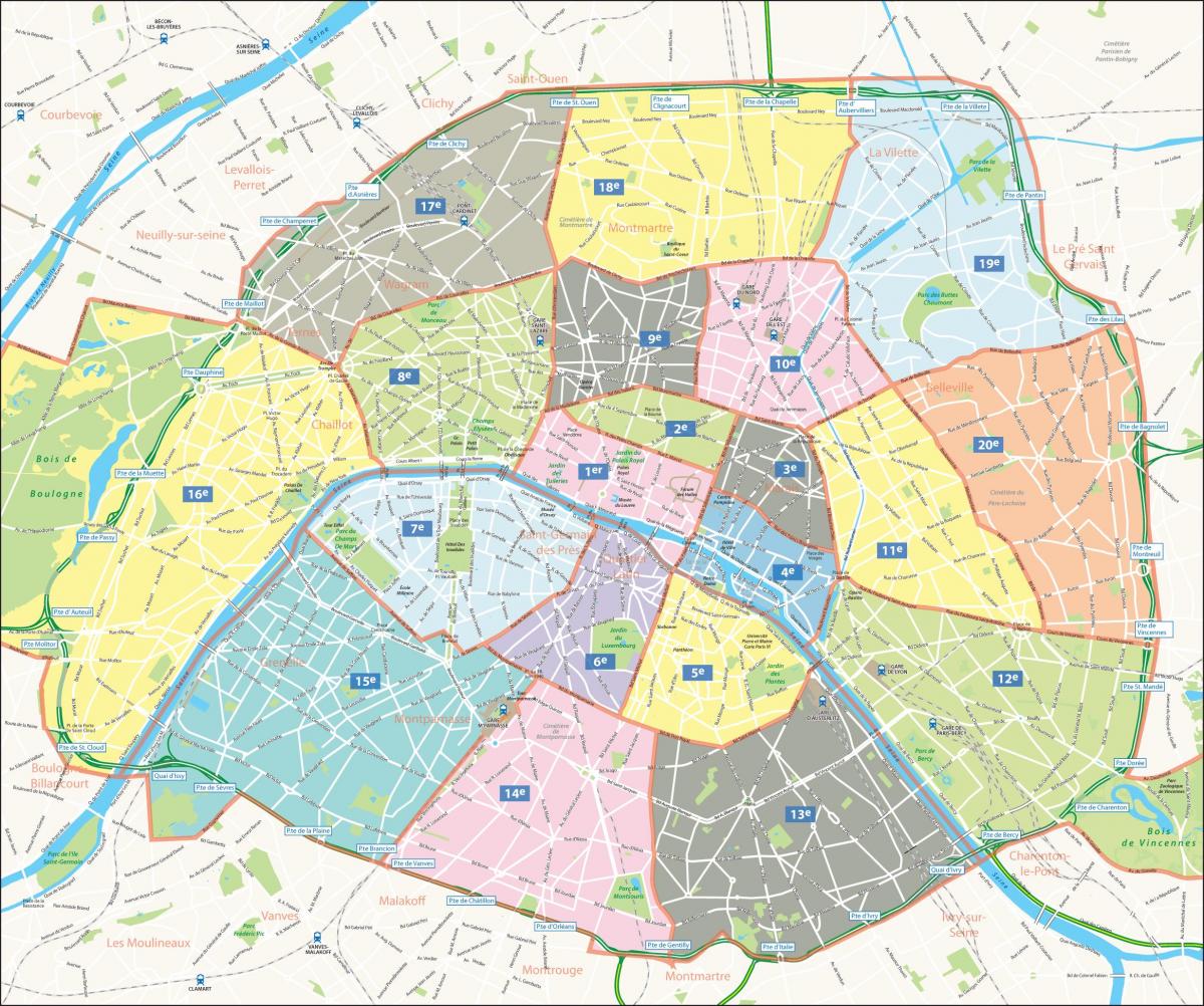 Mapa okresy Paríž