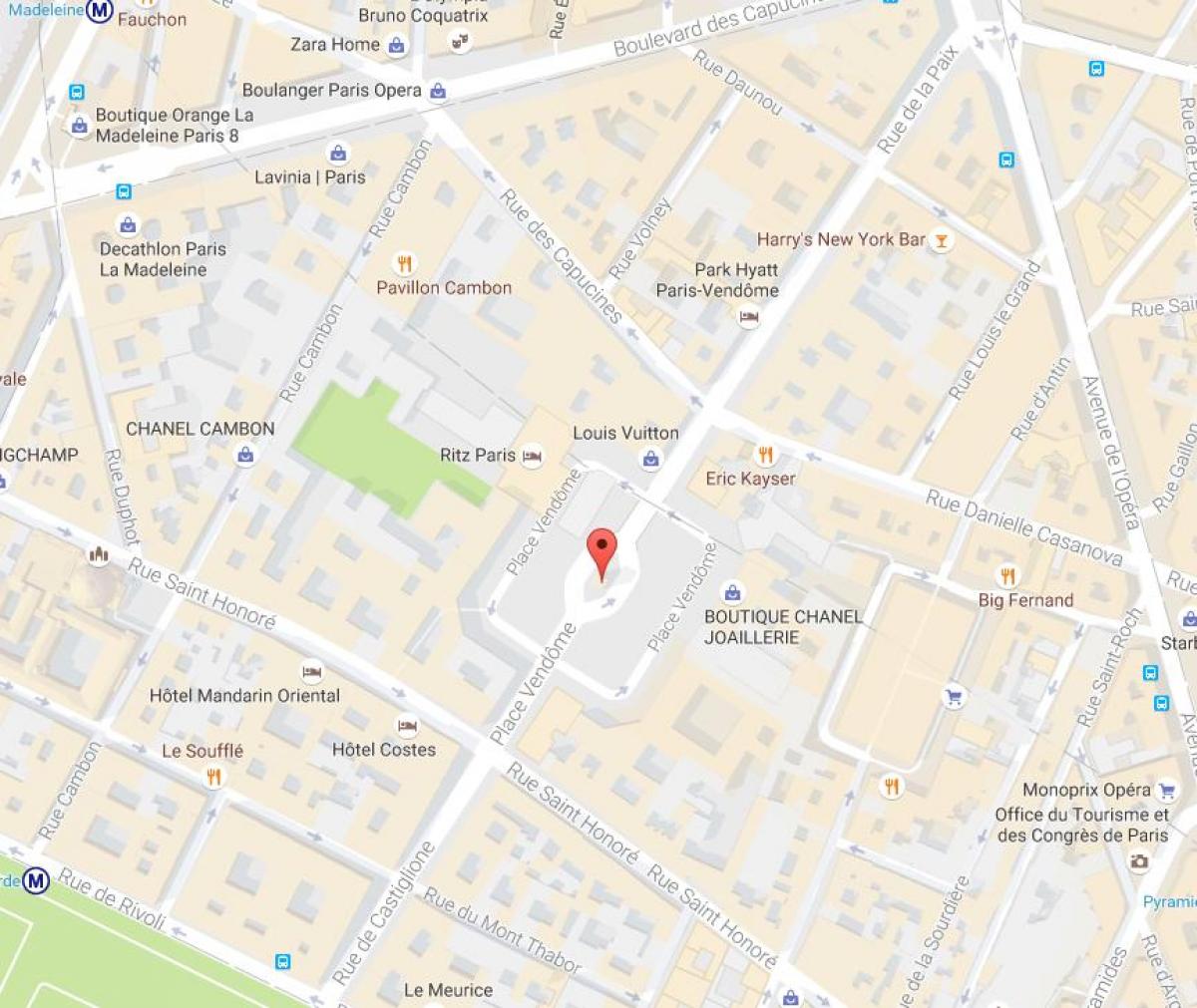 Mapa Place Vendôme