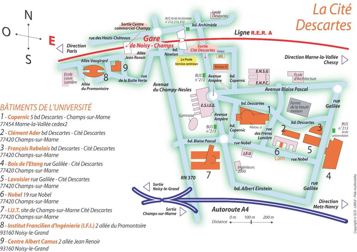 Mapa Univerzita Paris Descartes
