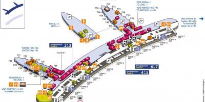 Mapa CDG airport terminal 2F