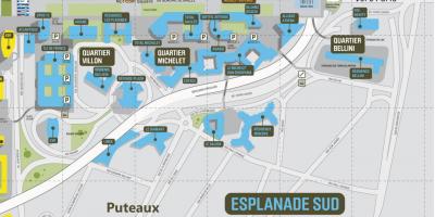 Mapu La Défense Južnej Esplanade