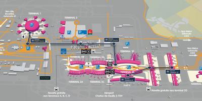 Mapa letiska Roissy