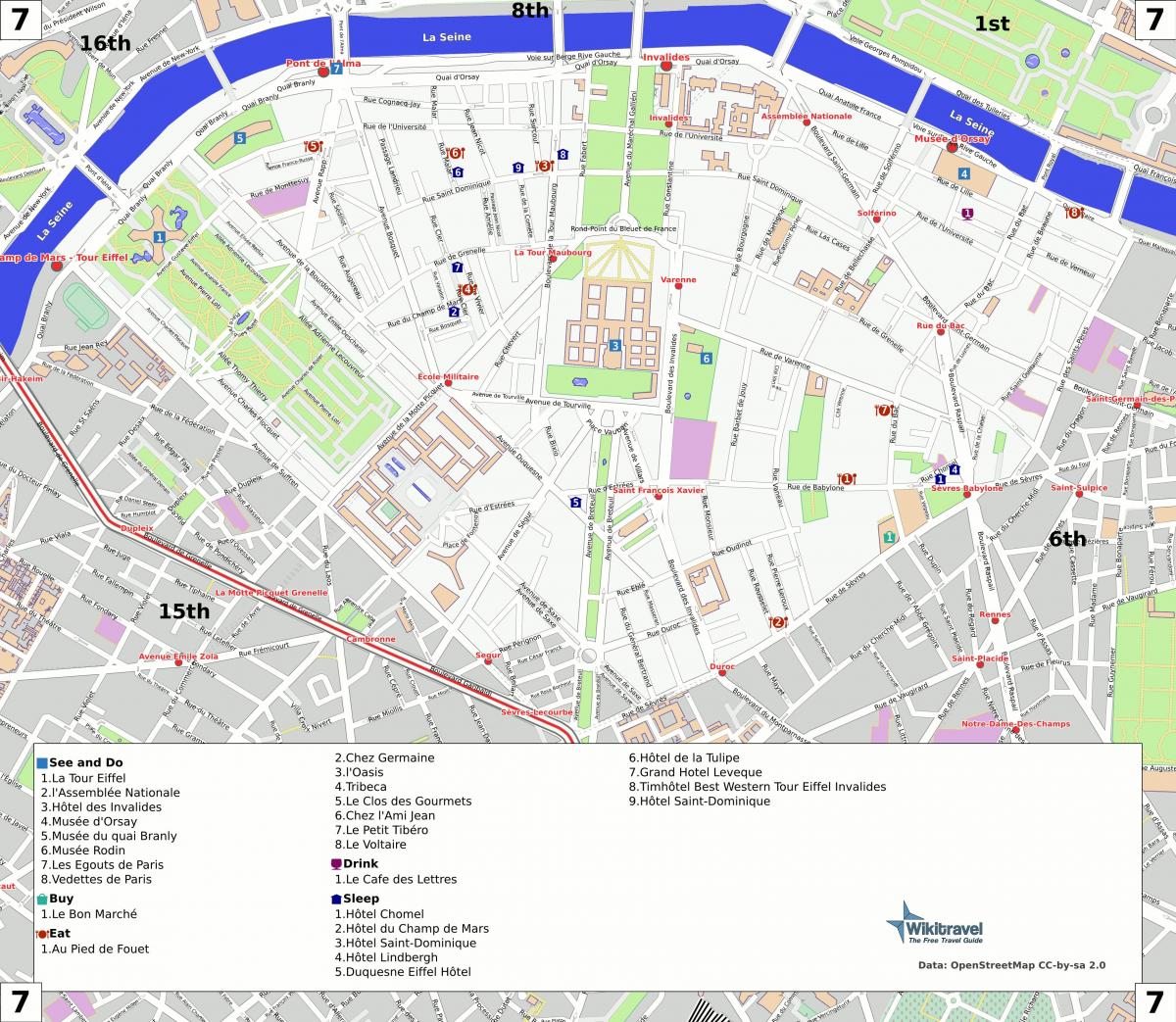 Mapa 7. arrondissement Paríža