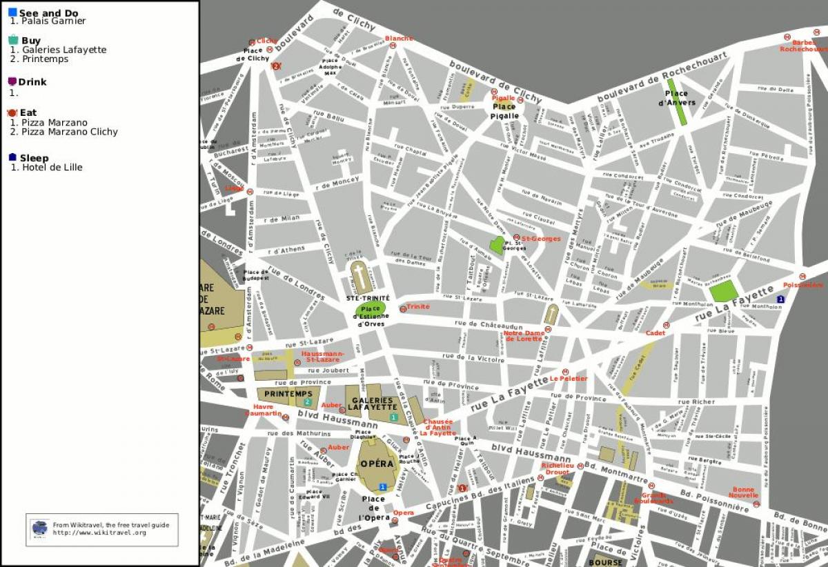 Mapa 9. arrondissement Paríža