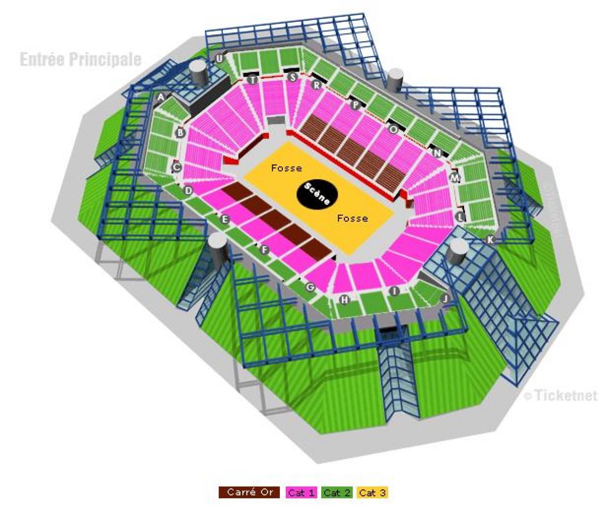 Mapa Bercy Arena