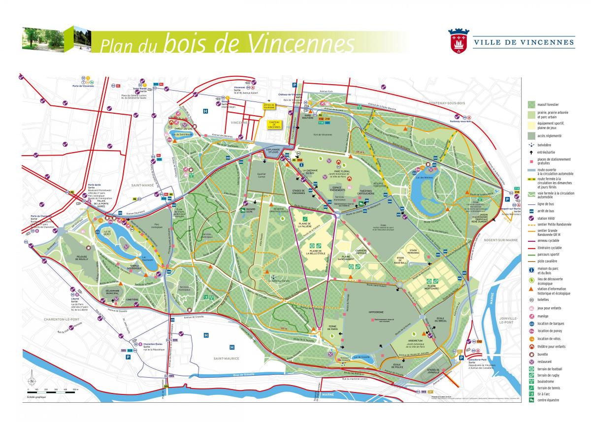 Mapa Bois de Vincennes