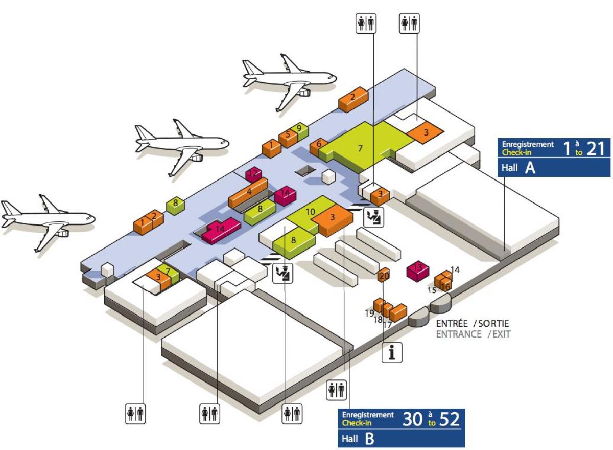 Mapa CDG airport terminal 3