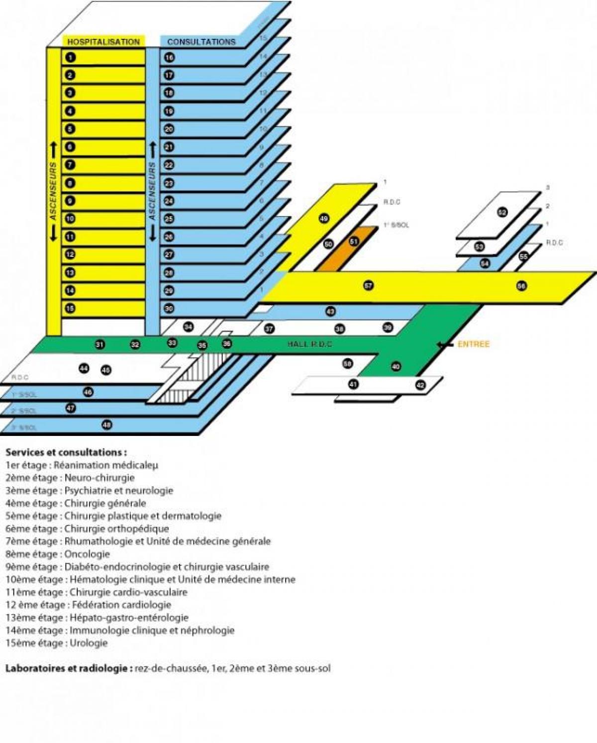 Mapa Henri-Mondor nemocnici