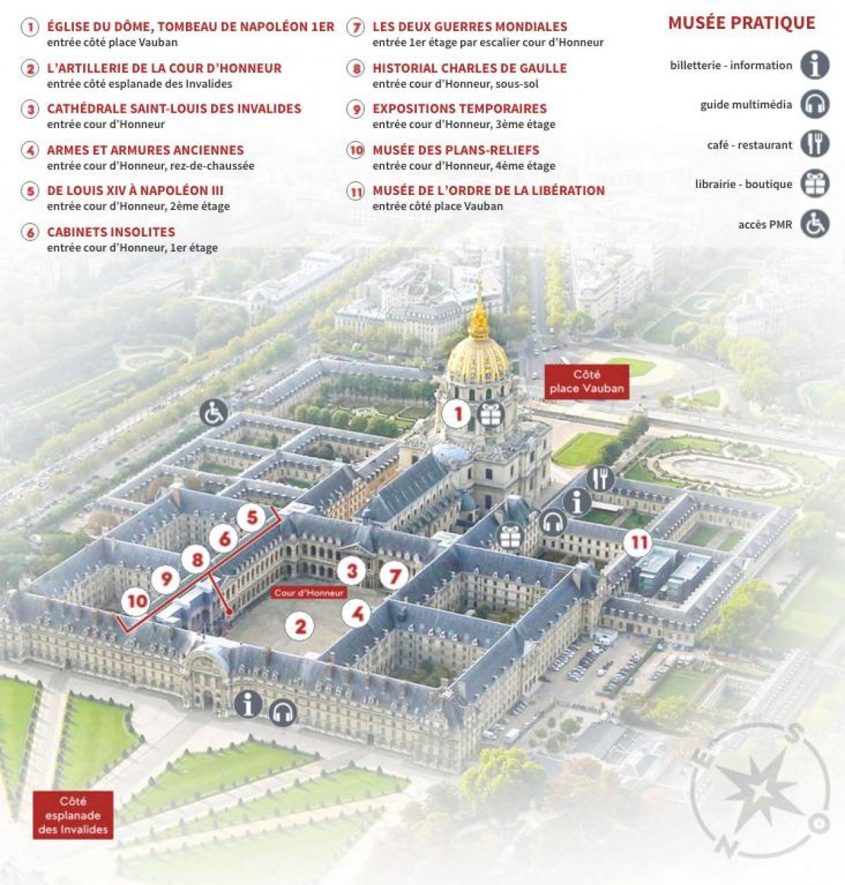 Mapa Hôtel des Invalides