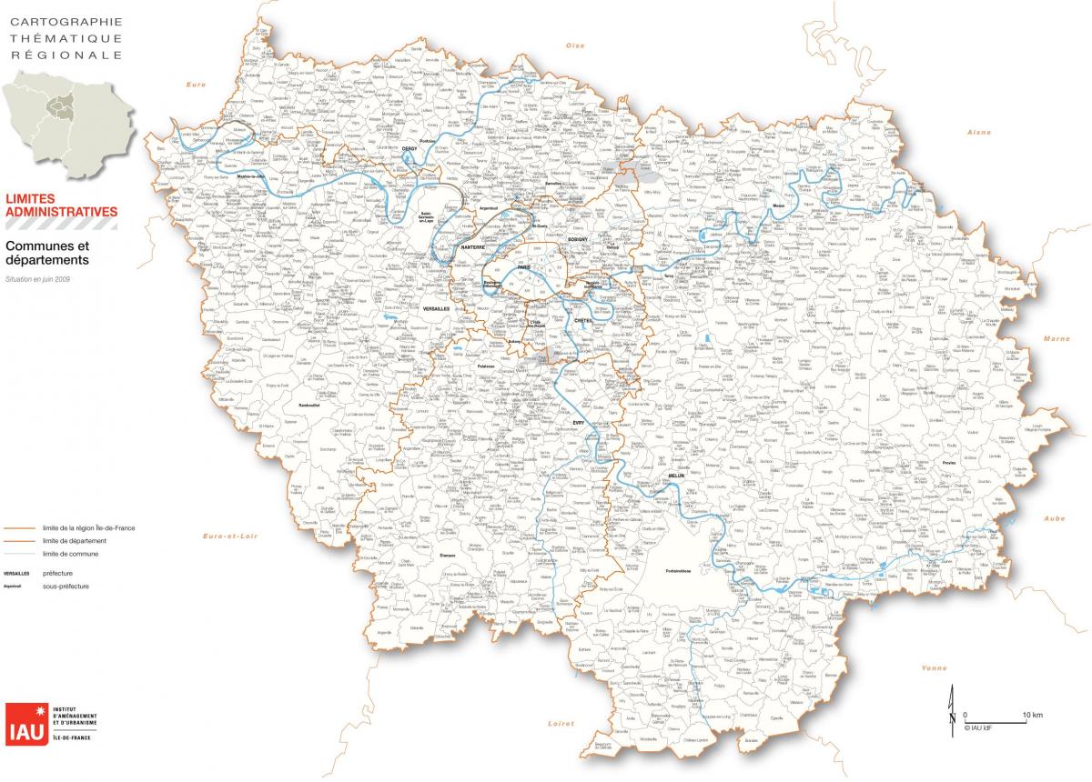 Mapa Ile-de-France
