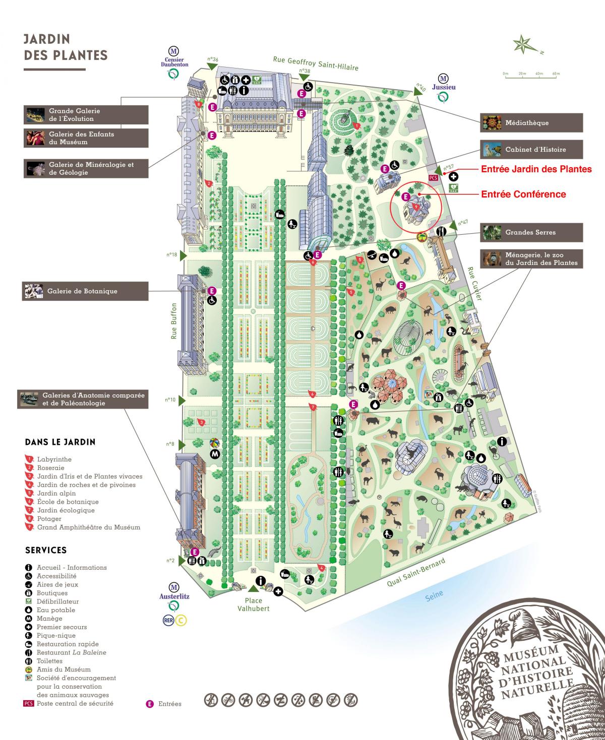 Mapa Jardin des Plantes