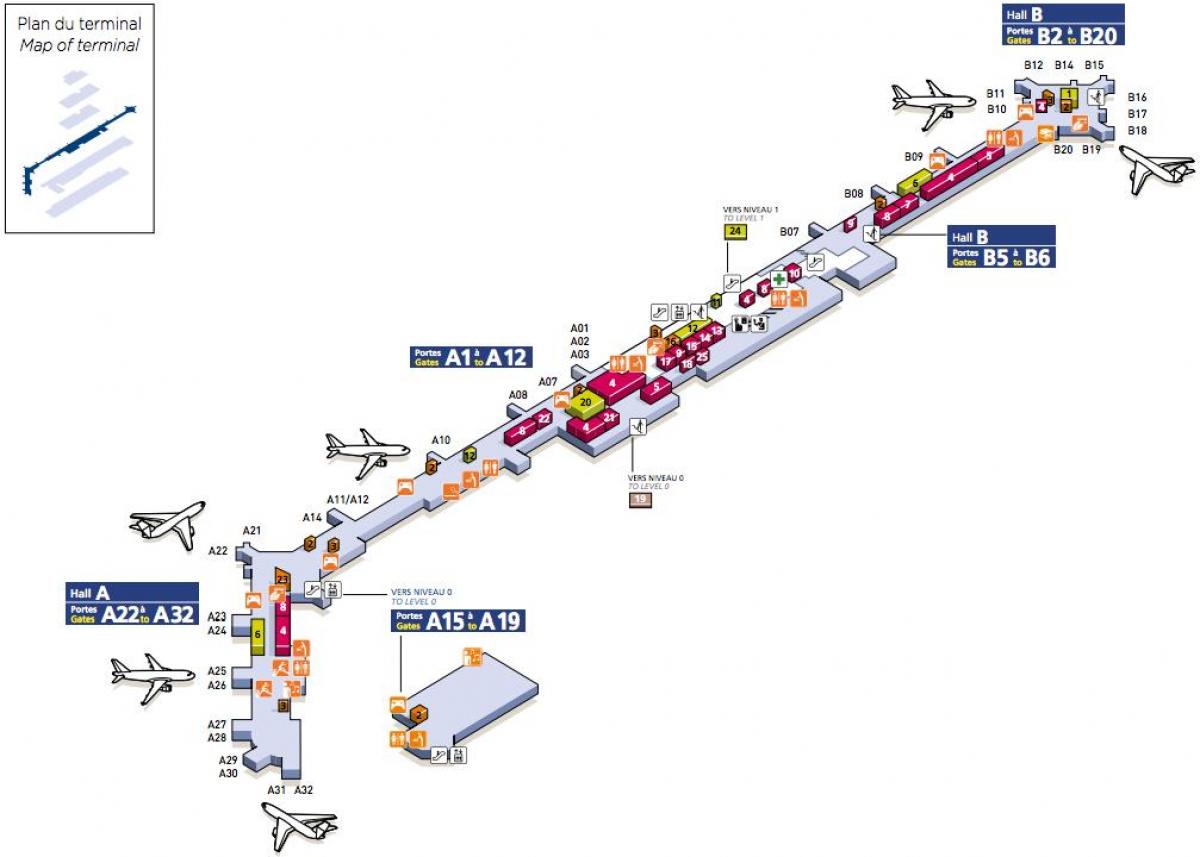 Mapa Južnej Orly airport