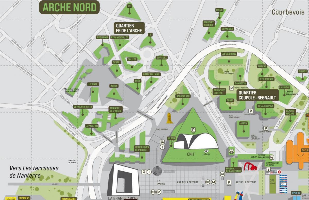 Mapu La Défense Severnej Arche
