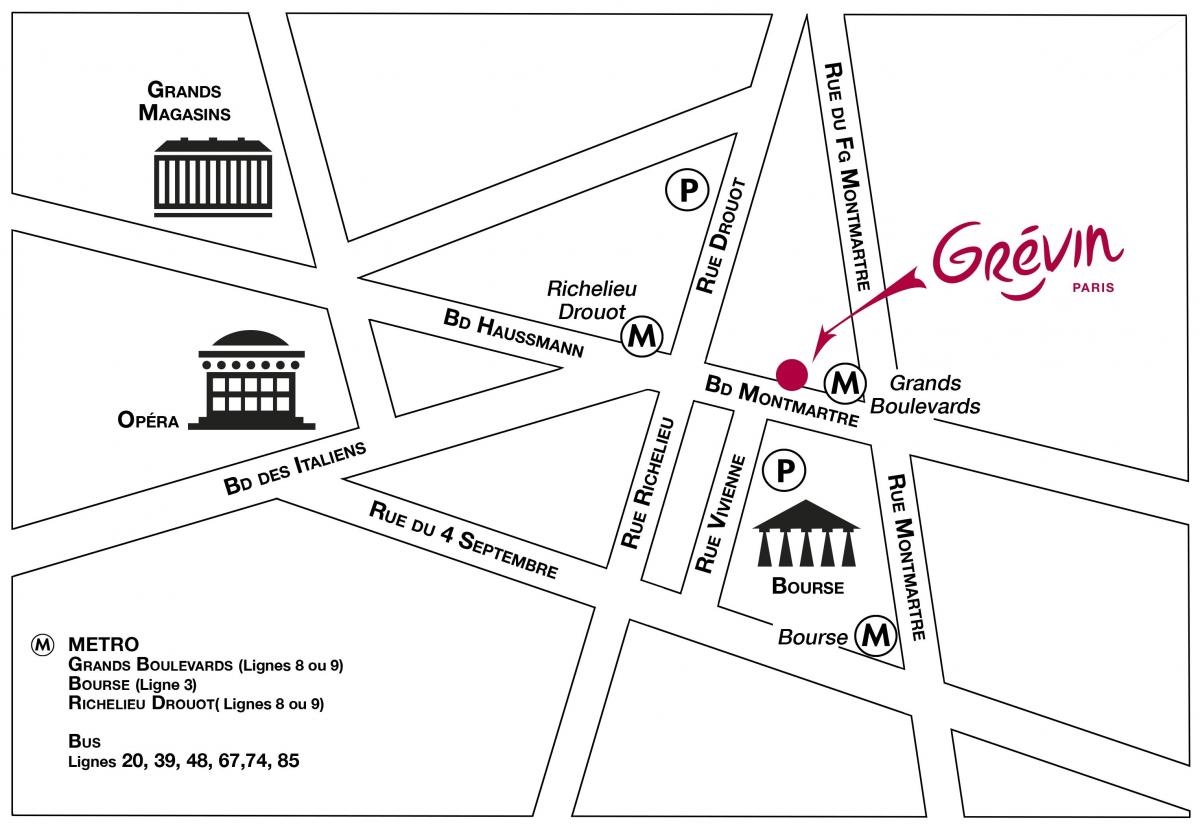 Mapa Musée Grévin