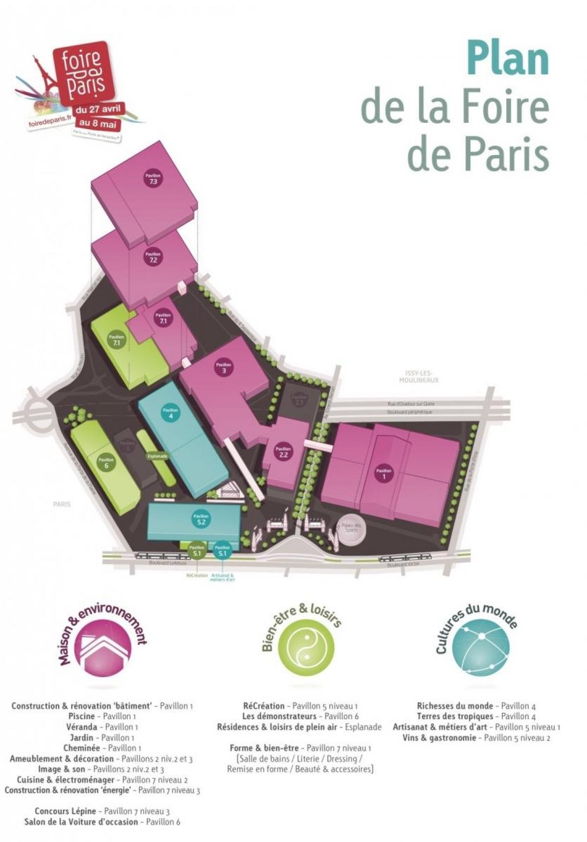 Mapa Foire de Paris