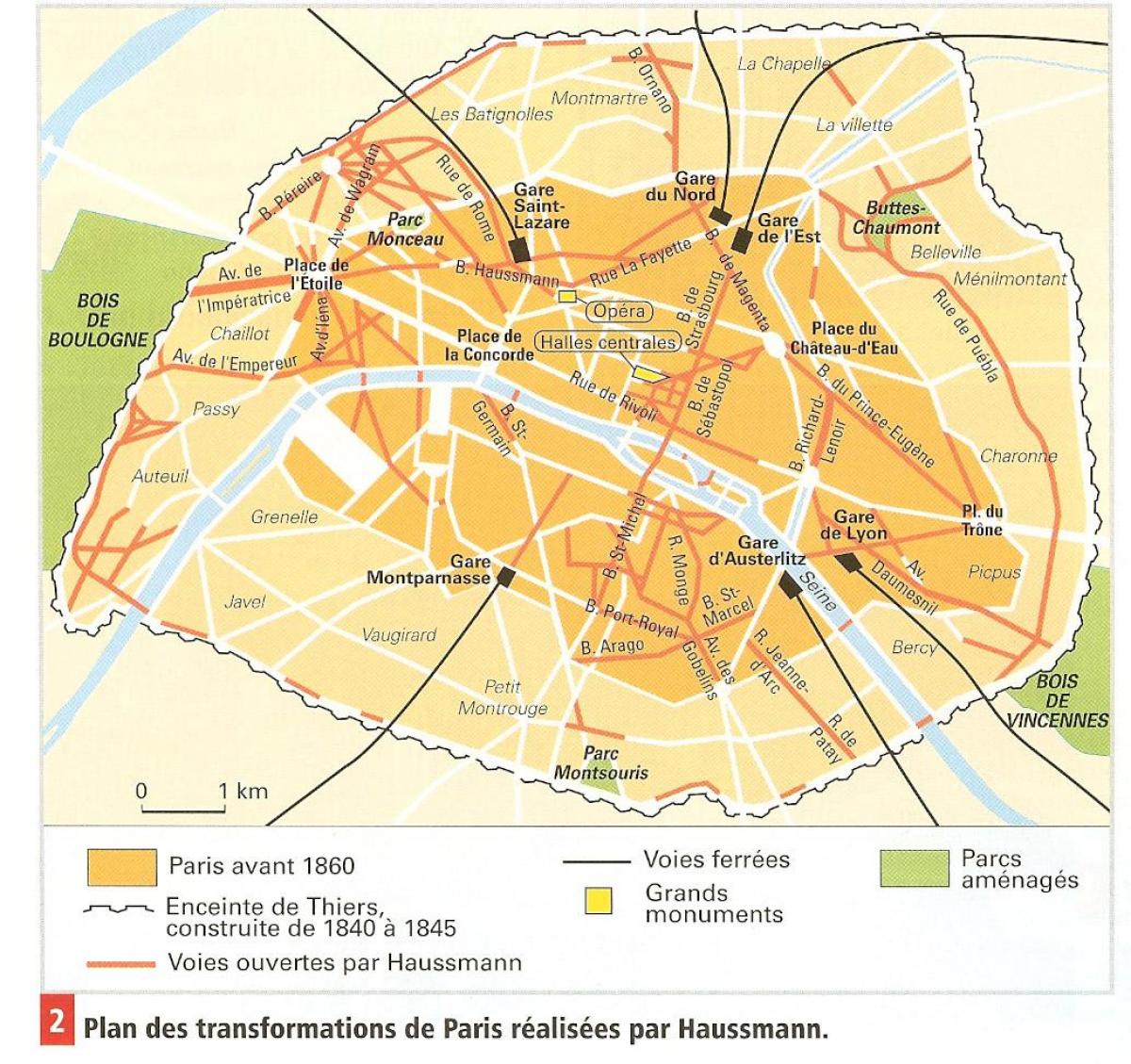 Mapa Paris Haussmann