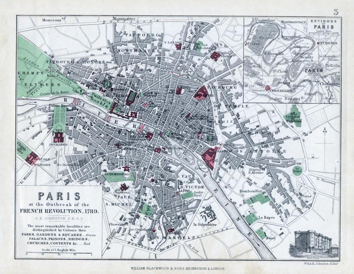 Mapu Paríža 1789