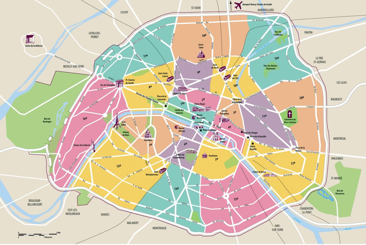 Mapu Paríža intramural