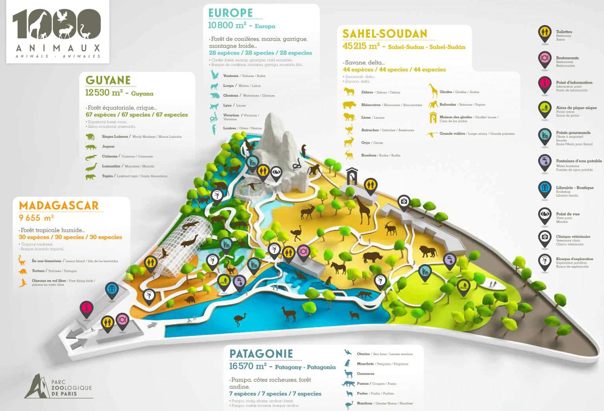 Mapu Paríž Zoologický Park