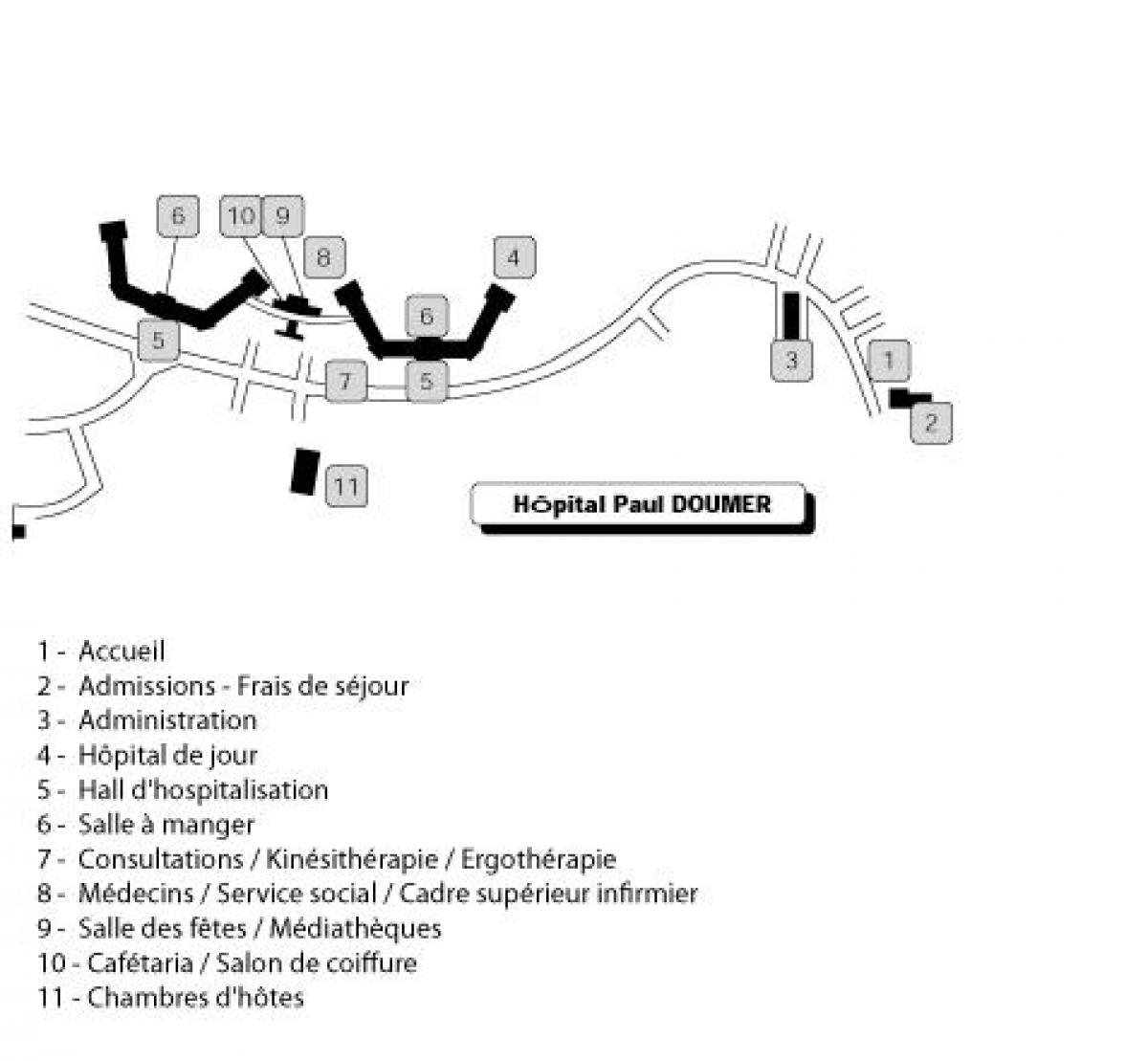 Mapa Paul Doumer nemocnici