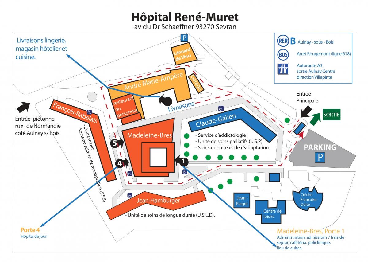 Mapa René-Muret nemocnici