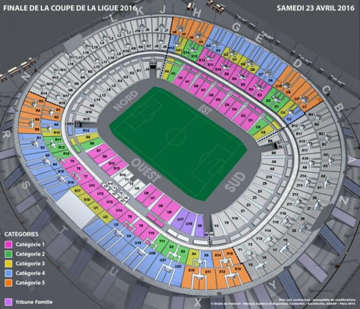 Mapa Stade de France Futbal