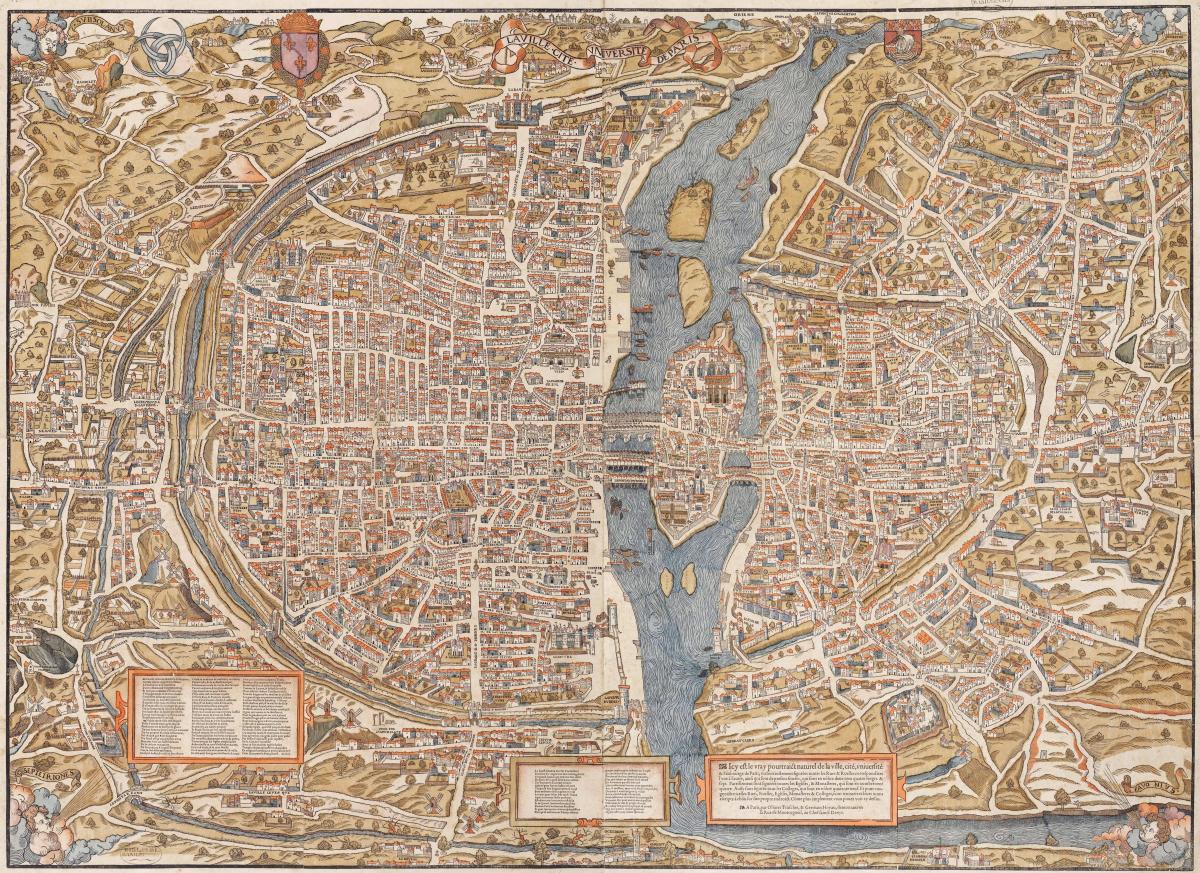 Mapa Staré Paríž
