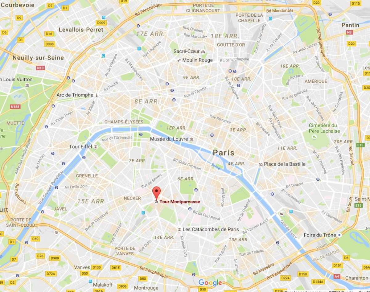 Mapa Tour Montparnasse