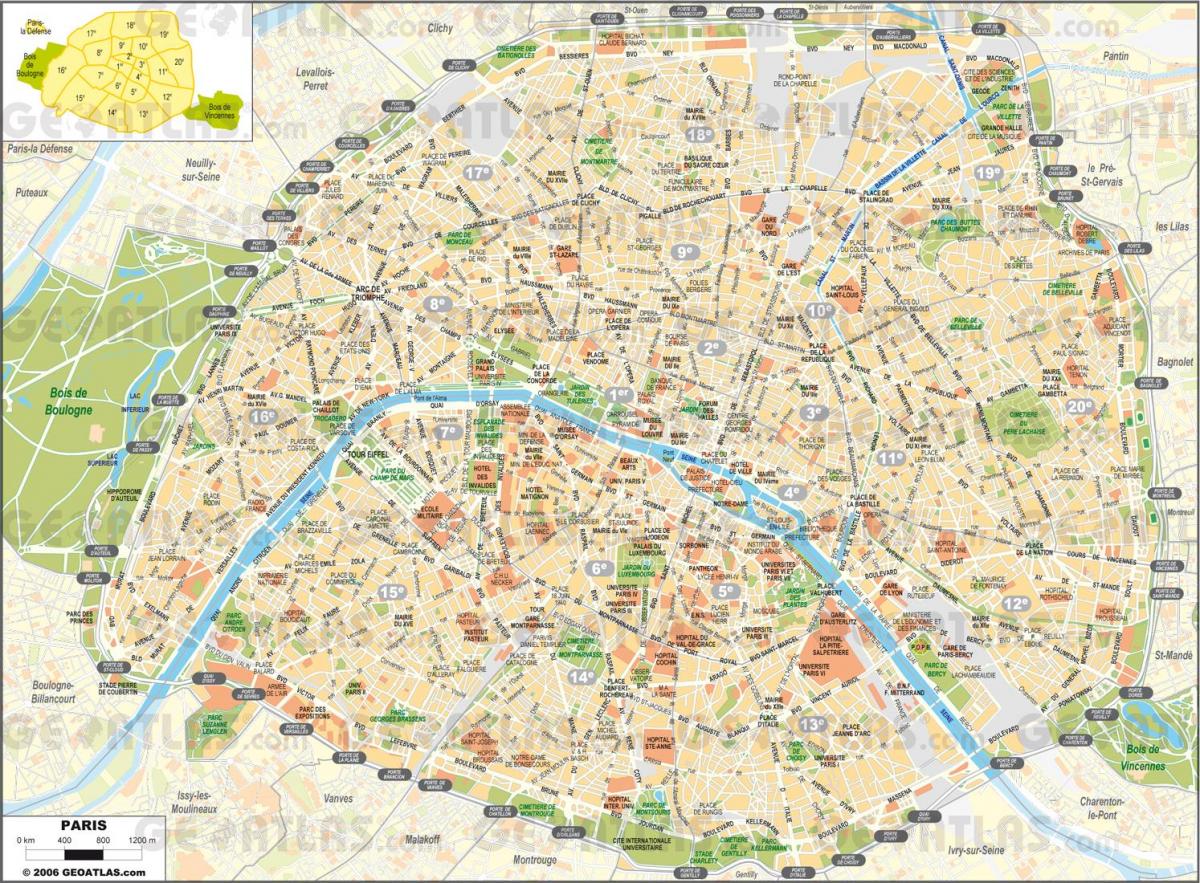 Mapu Ulíc Paríža