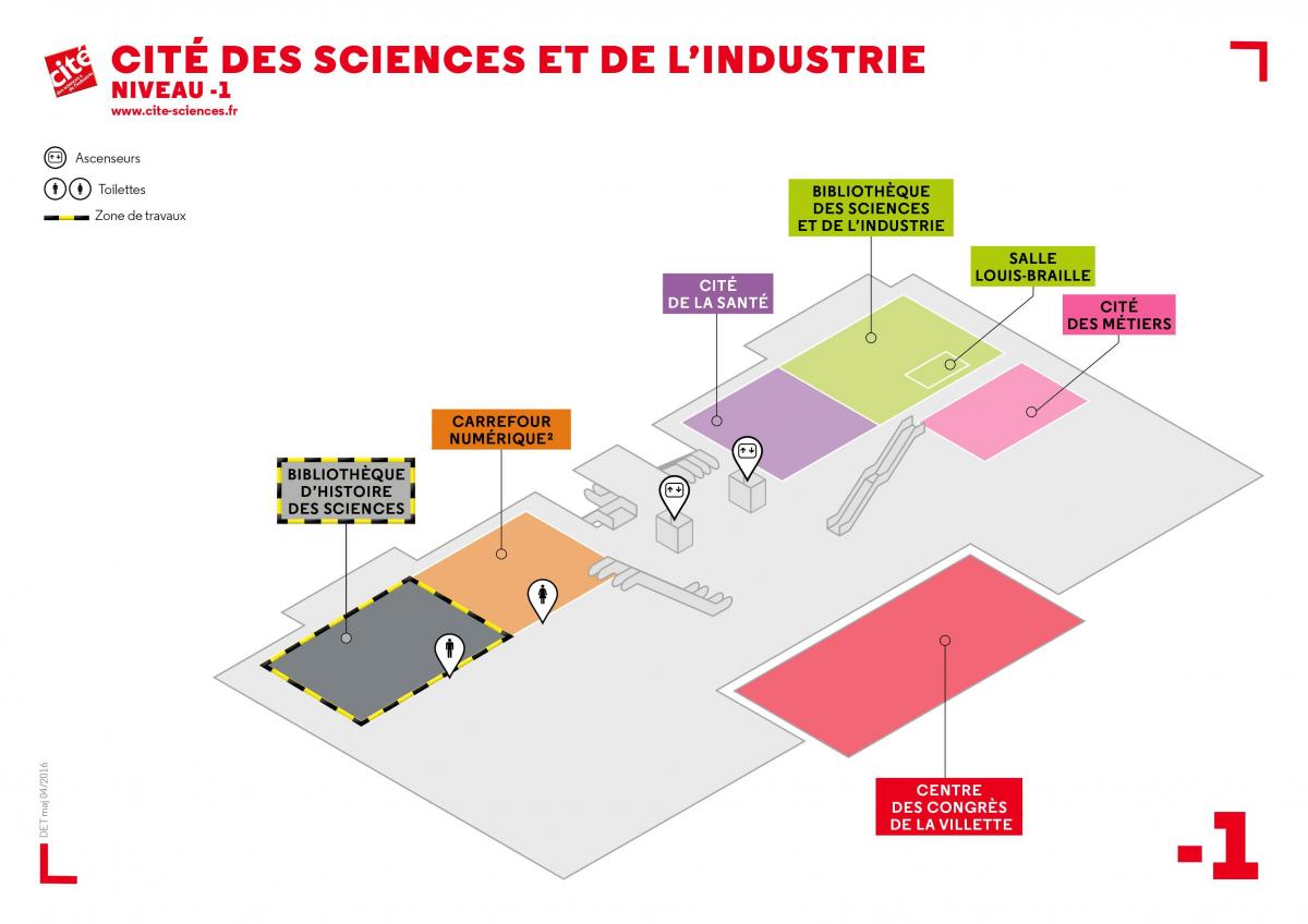 Mapa Cité des Sciences et de l ' Industrie Úrovni -1