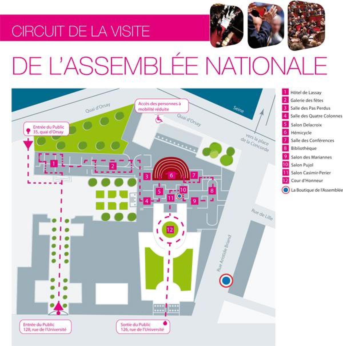 Mapa Palais Bourbon