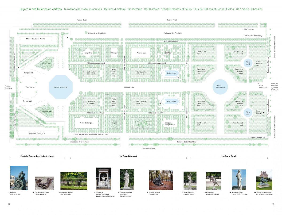 Mapa Záhrady Tuileries