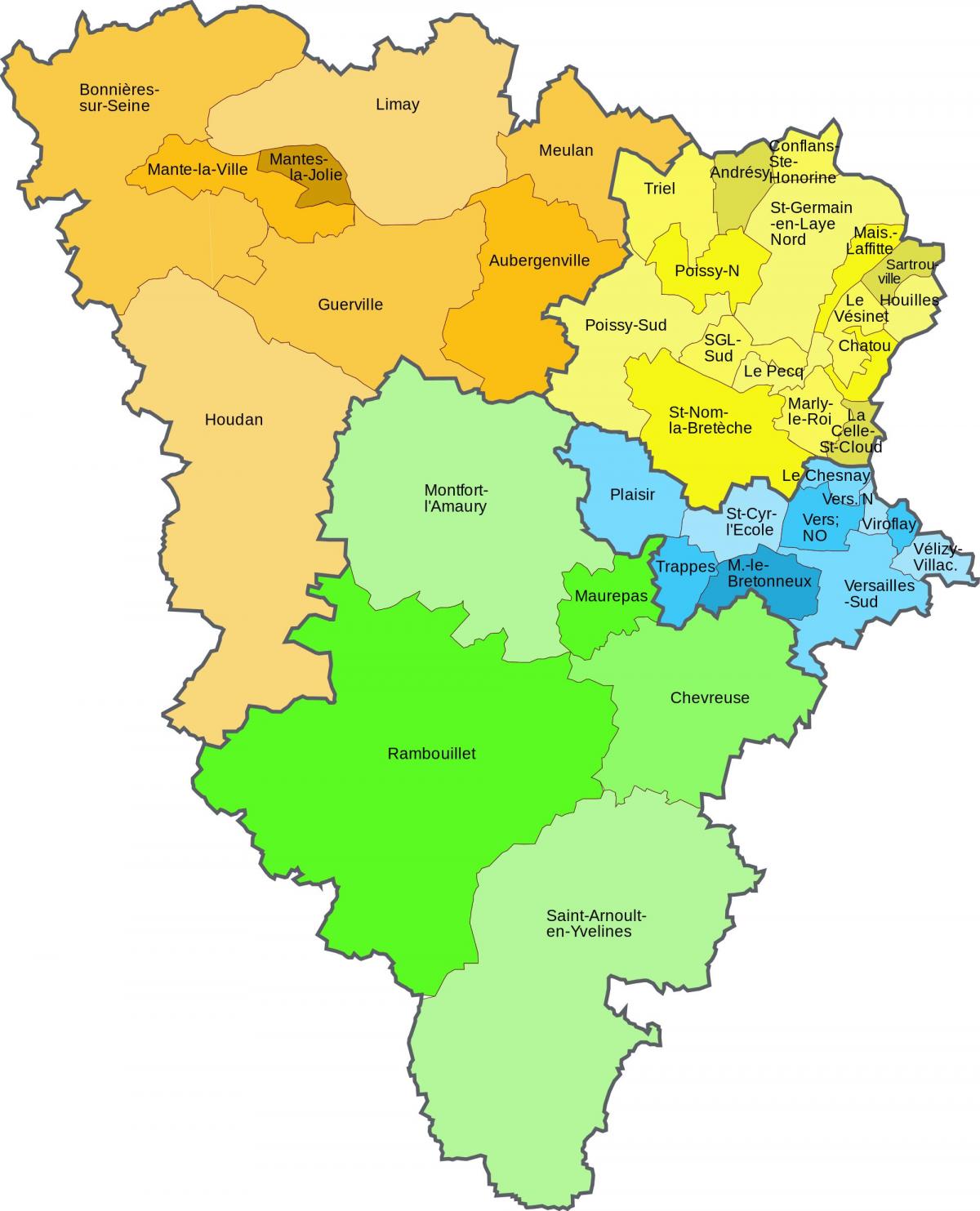 Mapa Yvelines