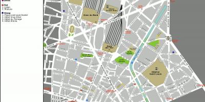 Mapa 10. arrondissement Paríža