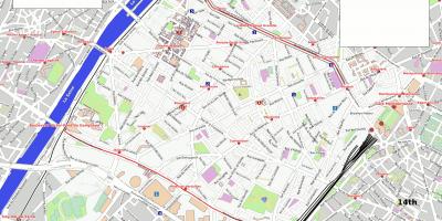Mapa 15. arrondissement Paríža