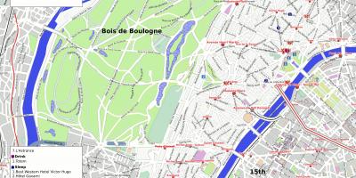 Mapa 16th arrondissement Paríža
