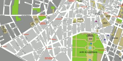 Mapa 6th arrondissement Paríža