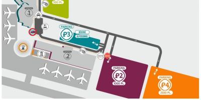 Mapa Aubusónskych parkovisku letiska