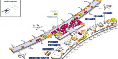 Mapa CDG airport terminal 2E