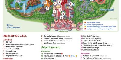 Mapa Disneyland Paríž