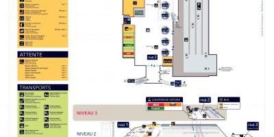 Mapa Gare Montparnasse Úroveň 3 Pasteura