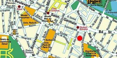Mapa Štvrti Saint Michel