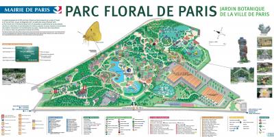 Mapa Parc floral de Paris