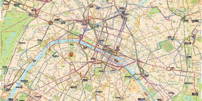 Mapu Paríža autobusom