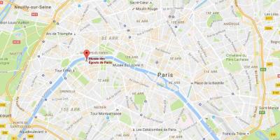 Mapu Paríža kanalizácie
