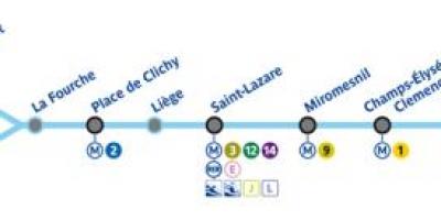 Mapu Paríža metro 13