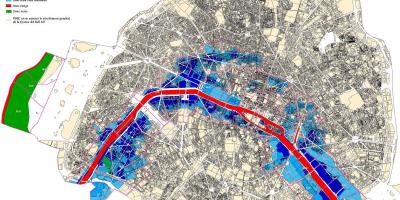 Mapu Paríža pred povodňami