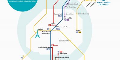 Mapu Paríža transfery z letiska