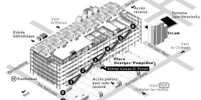 Mapa Pompidou Centre