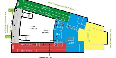 Mapa Univerzita Dauphine - poschodie 3